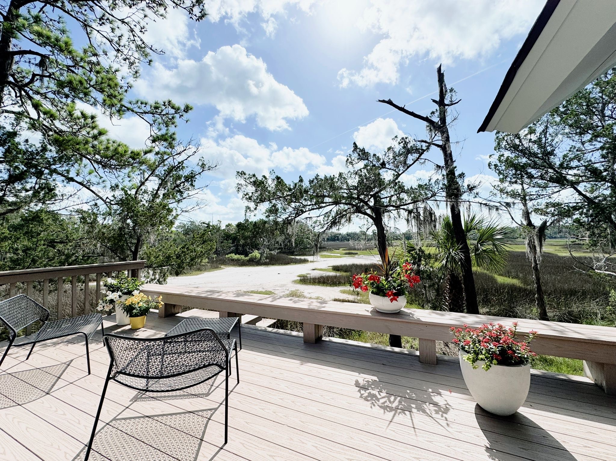 Tidal marsh view home in Moss Creek with vaulted ceilings, birdwatching, and Lowcountry charm