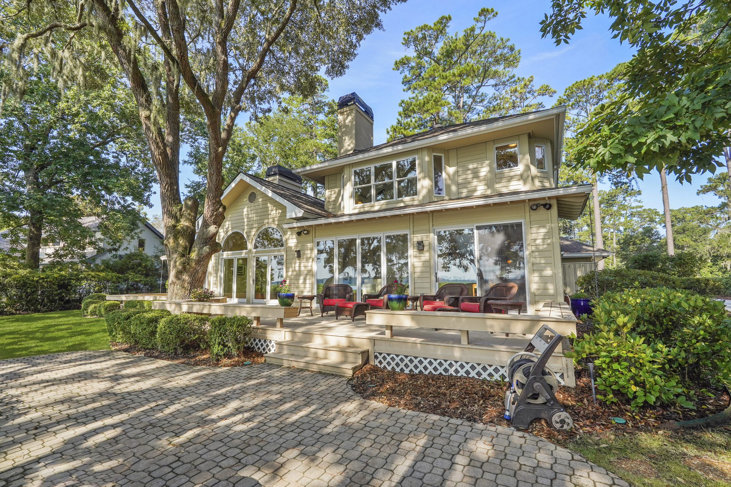 Moss Creek home with marsh and golf views, 4 beds, spacious lot, and Lowcountry lifestyle charm