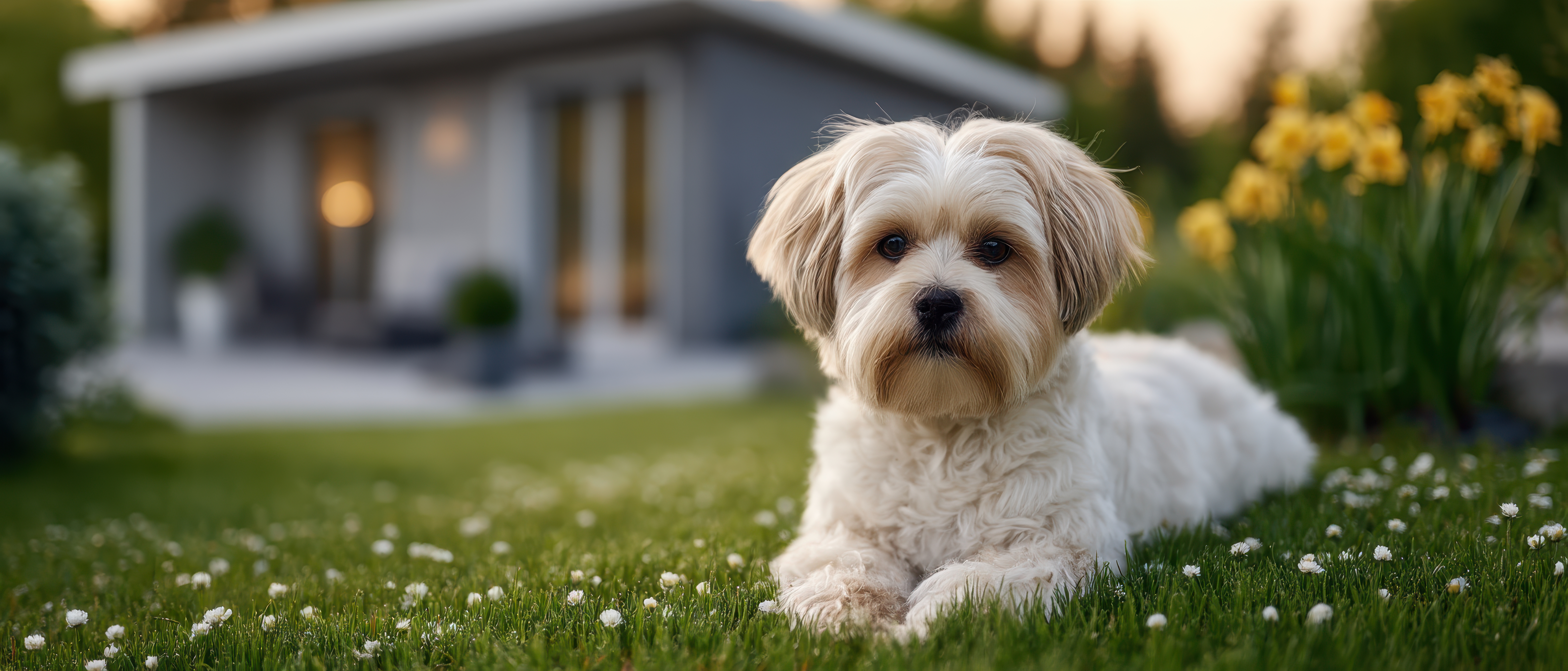 Dogs playing under shaded trees at Bluffton Bark Park in Bluffton Park.