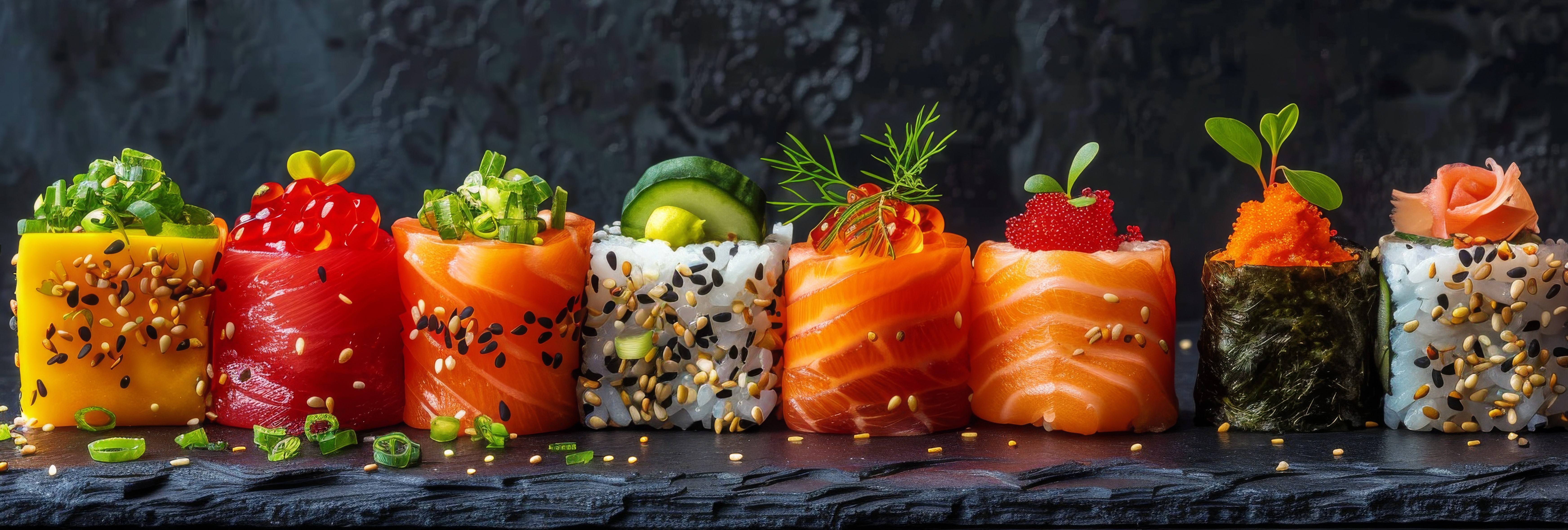 Sushi rolls and sashimi from top Lowcountry spots like OKKO, Wasabi, and Kung Fu Cantina Hilton Head