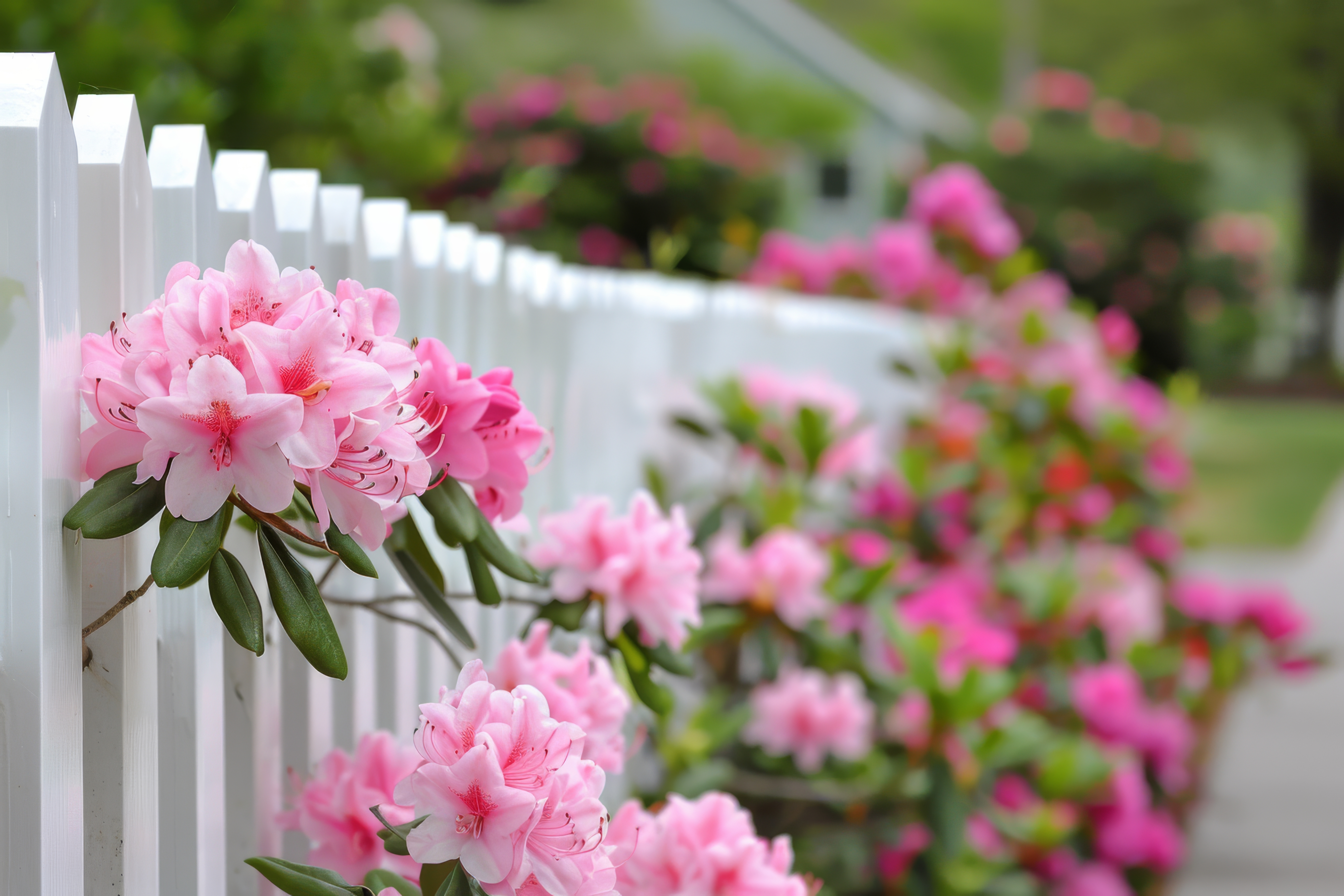 Colorful azaleas blooming in Bluffton and Hilton Head Island, enhancing springtime curb appeal.